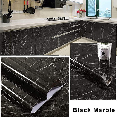 La Mejilla Foils Abstract Black Wallpaper(L x W: 60 cm x 200 cm)