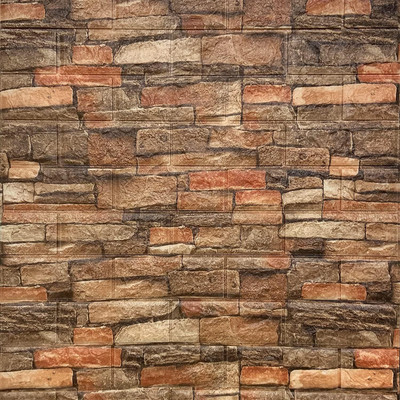 Onbet Embossed Abstract Brown Wallpaper(L x W: 77 cm x 70 cm)