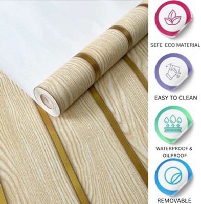 ZAPPYPOP Vinyl Decorative White Wallpaper(L x W: 500 cm x 45 cm)