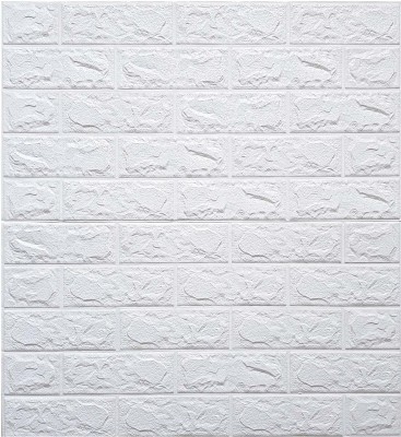 Jiyan Enterprise Abstract White Wallpaper(77 cm x 70 cm, Pack of 8)