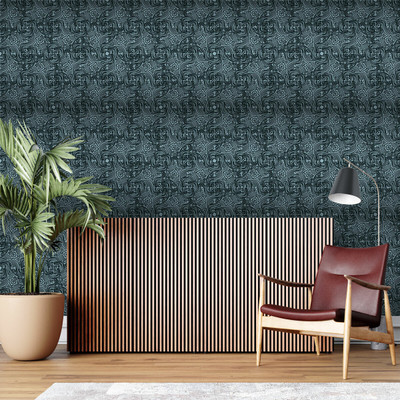 Guru Production Vinyl Abstract Green Wallpaper(L x W: 1000 cm x 45 cm)