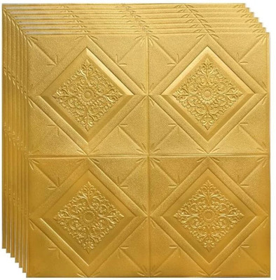 SEKHMET Embossed Classics Gold Wallpaper(L x W: 70 cm x 77 cm)