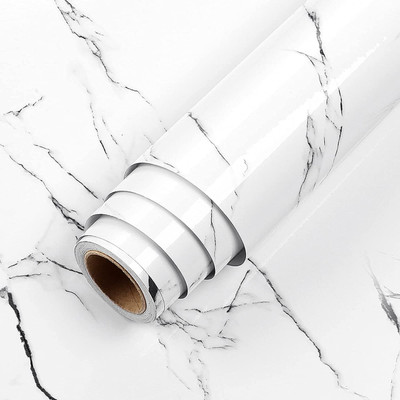 REMODERN Foils Abstract White Wallpaper(L x W: 200 cm x 60 cm)