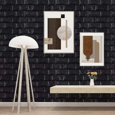 ORYA Decorative Black Wallpaper(70 cm x 77 cm)