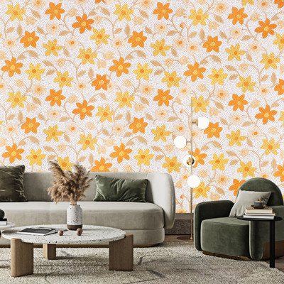 DPA Collection Abstract Orange Wallpaper(1000 cm x 45 cm)