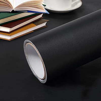 WELLSHIP Vinyl Abstract Black Wallpaper(L x W: 233.68 cm x 60 cm)