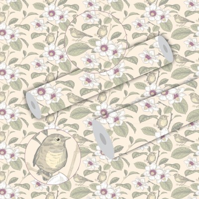 HPL Floral & Botanical Multicolor Wallpaper(122 cm x 41 cm)