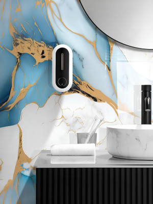 Floppy Vinyl Decorative White, Blue Wallpaper(L x W: 60 cm x 200 cm, Pack of 12)