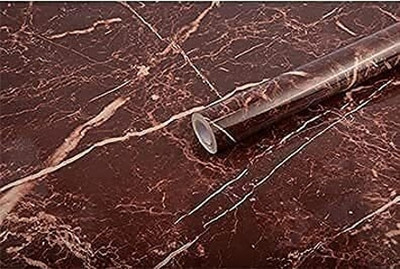 Sunavi Vinyl Decorative Brown Wallpaper(L x W: 200 cm x 60 cm, Pack of 2)
