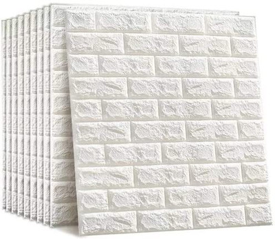 Ansari Decor Decorative White Wallpaper(70 cm x 77 cm, Pack of 5)