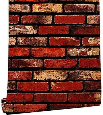 LARA TRADERS Decorative Red Wallpaper(1000 cm x 45 cm)