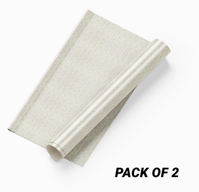 FOKRIM Vinyl Decorative White Wallpaper(L x W: 300 cm x 45 cm, Pack of 2)