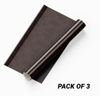 Guru Production Vinyl Decorative Brown Wallpaper(L x W: 200 cm x 60 cm, Pack of 3)