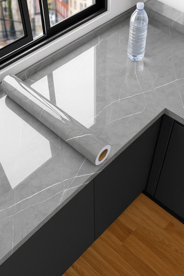 laheri PVC Abstract Grey Wallpaper(L x W: 200 cm x 60 cm)