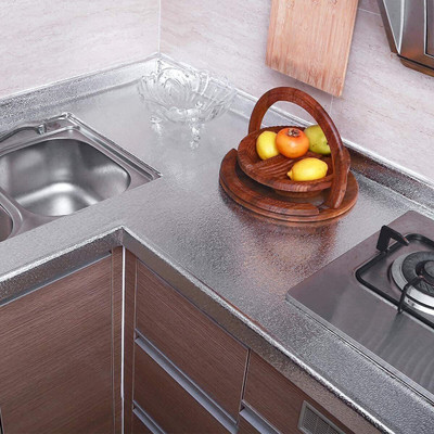 Uratech Foils Abstract Silver Wallpaper(L x W: 200 cm x 60 cm)