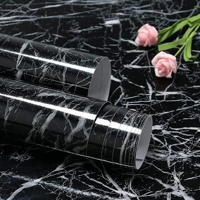 globalkart impex Decorative Black Wallpaper(200 cm x 60 cm)
