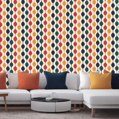 doodad Abstract Multicolor Wallpaper(500 cm x 40 cm)
