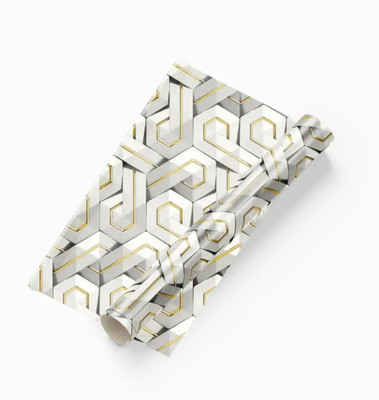 Jas Enterprise Vinyl Abstract Silver Wallpaper(L x W: 500 cm x 45 cm)