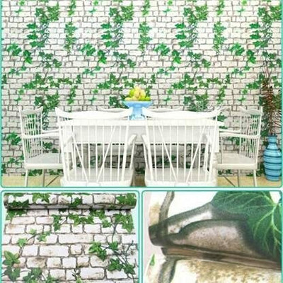 Guru Production Vinyl Architecture White, Green Wallpaper(L x W: 500 cm x 45 cm)
