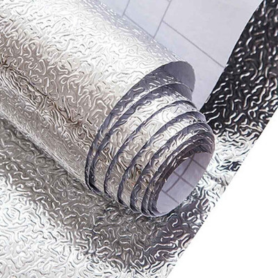Guru Production Vinyl Decorative Silver Wallpaper(L x W: 200 cm x 60 cm)