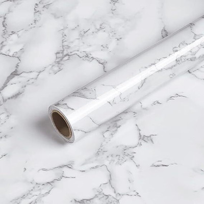 MOONMOONSHOPEE Abstract White Wallpaper(60 cm x 200 cm)