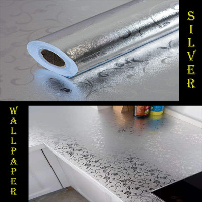 SOJITRA EXPORT Abstract Silver Wallpaper(200 cm x 60 cm)