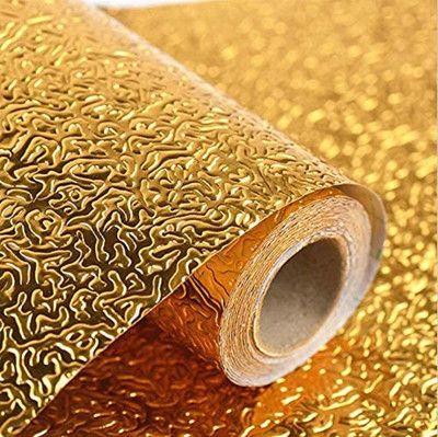 KAAF Foils Abstract Gold Wallpaper(L x W: 200 cm x 60 cm)