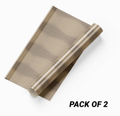 Guru Production Vinyl Decorative Brown Wallpaper(L x W: 200 cm x 60 cm, Pack of 2)