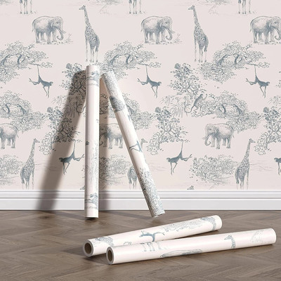 Barebeauty Floral & Botanical White Wallpaper(300 cm x 45 cm)
