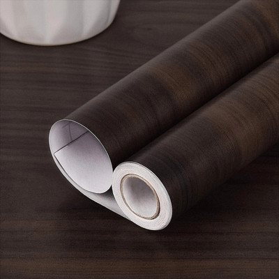 FOKRIM Vinyl Decorative Brown Wallpaper(L x W: 200 cm x 60 cm)