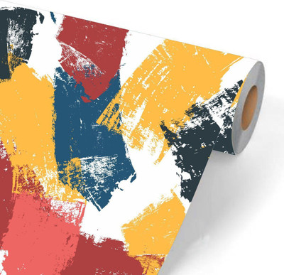 We Kreate Vinyl Decorative Multicolor Wallpaper(L x W: 250 cm x 45 cm)