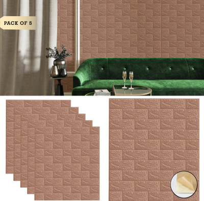 BDM Vinyl Abstract Brown Wallpaper(L x W: 70 cm x 77 cm)