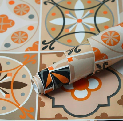 DOM EXPORT Floral & Botanical Brown Wallpaper(200 cm x 60 cm)