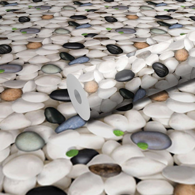 Guru Production Vinyl Abstract White Wallpaper(L x W: 127 cm x 40 cm, Pack of 3)