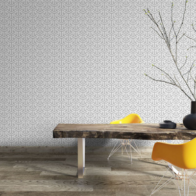 PrintCrown Abstract Grey Wallpaper(244 cm x 41 cm)