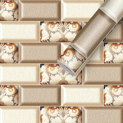 BDM Vinyl Decorative Multicolor Wallpaper(L x W: 240 cm x 40 cm, Pack of 2)