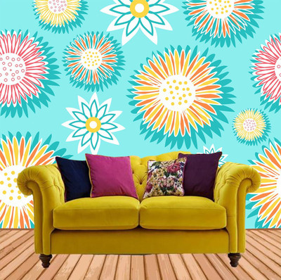 HD PRINT HOUSE Vinyl Decorative Multicolor Wallpaper(L x W: 325 cm x 40 cm)