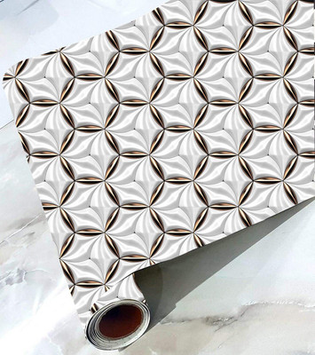 Guru Production Vinyl Abstract Multicolor Wallpaper(L x W: 200 cm x 40 cm, Pack of 2)