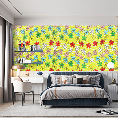 DPA Collection Vinyl Abstract Multicolor Wallpaper(L x W: 500 cm x 45 cm)
