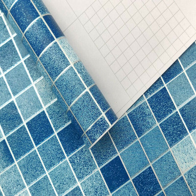 PRINIX Decor Vinyl Abstract Blue, White Wallpaper(L x W: 240 cm x 40 cm, Pack of 2)