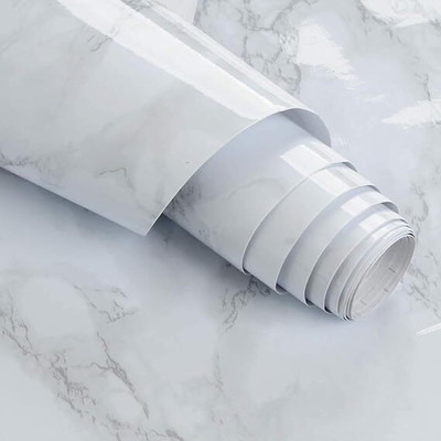 JECOBA Vinyl Classics White Wallpaper(L x W: 200 cm x 60 cm)