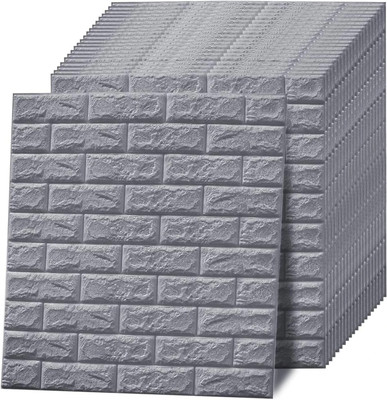 Onbet Embossed Abstract Grey Wallpaper(L x W: 77 cm x 70 cm)
