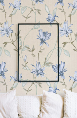 VI COLLECTIONS Vinyl Decorative Blue Wallpaper(L x W: 200 cm x 45 cm)