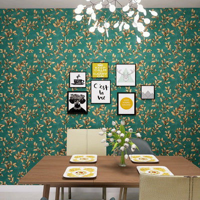ASSBRI COLLECTIONS Vinyl Decorative Green, Brown Wallpaper(L x W: 200 cm x 45 cm)