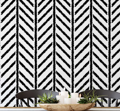 S4Sassy Vinyl Abstract Black, White Wallpaper(L x W: 152 cm x 63 cm)