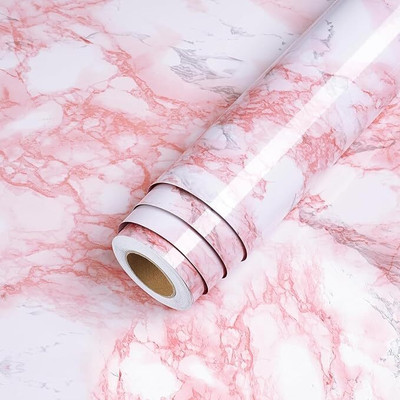 hias Vinyl Decorative Pink Wallpaper(L x W: 60 cm x 200 cm)