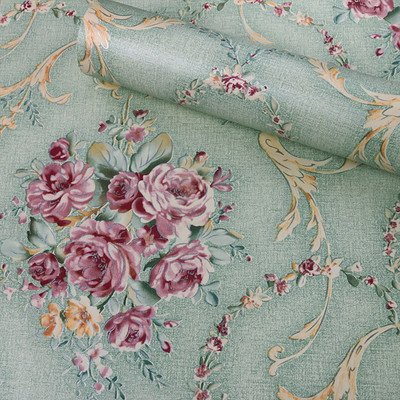HOMEMATES Floral & Botanical Green Wallpaper(304.8 cm x 45 cm, Pack of 3)