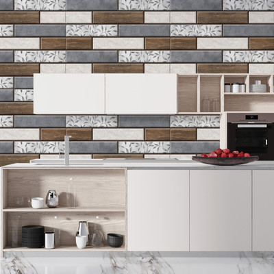 KP PRINTZ Vinyl Architecture Multicolor Wallpaper(L x W: 120 cm x 40 cm)