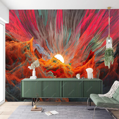 Zedexgraphics Abstract Multicolor Wallpaper(124 cm x 41 cm)