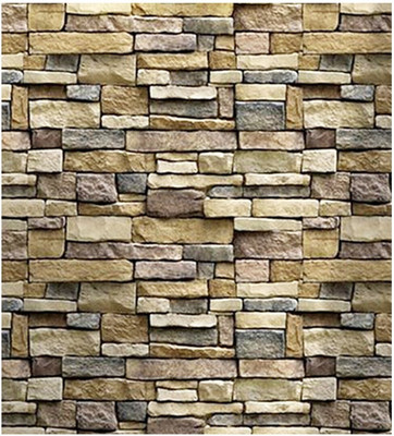 Univocean Vinyl Decorative Brown Wallpaper(L x W: 1000 cm x 45 cm)